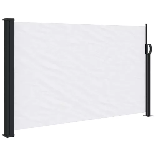 Fehér behúzható oldalsó napellenző 120 x 600 cm