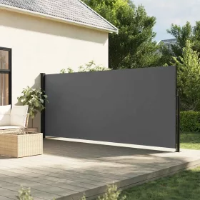   Antracitszürke behúzható oldalsó napellenző 180 x 600 cm