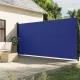 Kék behúzható oldalsó napellenző 200 x 600 cm