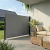 Antracitszürke behúzható oldalsó napellenző 200 x 600 cm