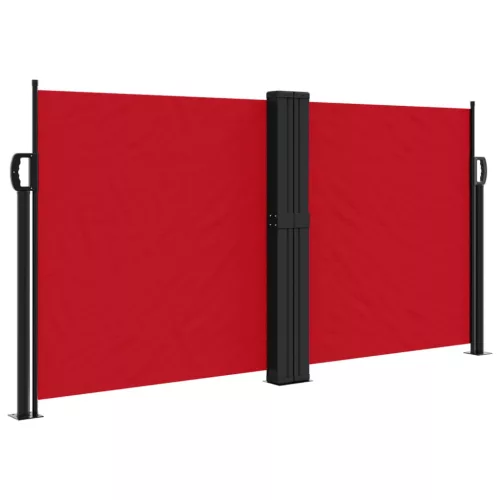 Piros behúzható oldalsó napellenző 120 x 600 cm