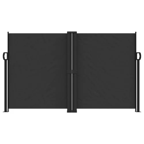 Fekete behúzható oldalsó napellenző 140 x 600 cm