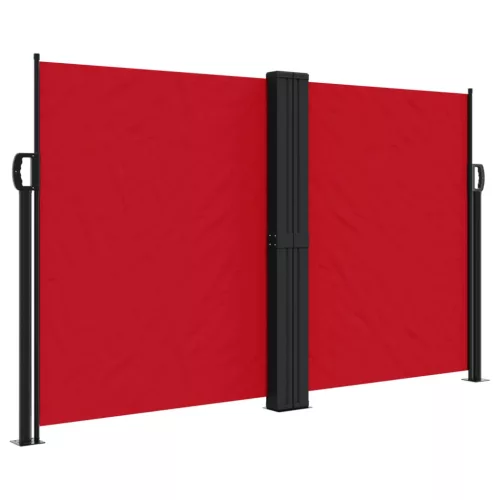 Piros behúzható oldalsó napellenző 140 x 600 cm