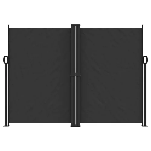 Fekete behúzható oldalsó napellenző 180 x 600 cm