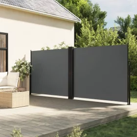  Antracitszürke behúzható oldalsó napellenző 180 x 600 cm