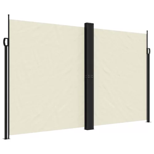 Krémszínű behúzható oldalsó napellenző 200 x 600 cm