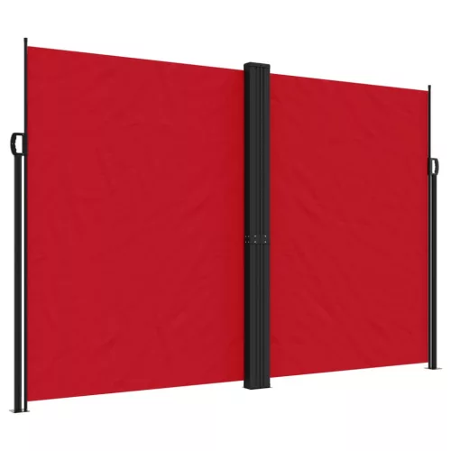 Piros behúzható oldalsó napellenző 220 x 600 cm