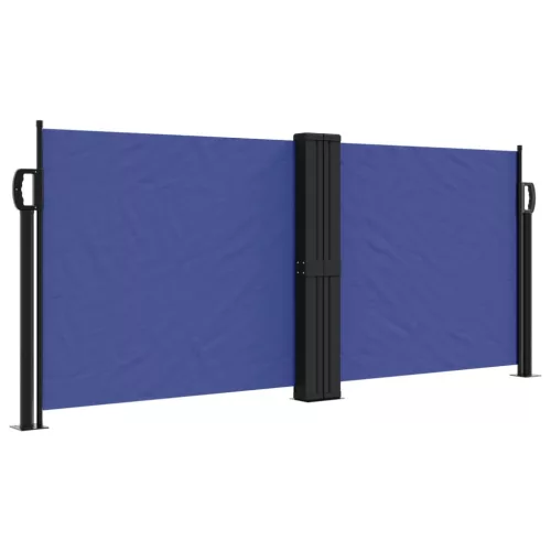 Kék behúzható oldalsó napellenző 100 x 1000 cm