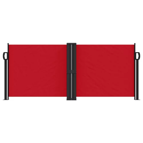 Piros behúzható oldalsó napellenző 100 x 1000 cm