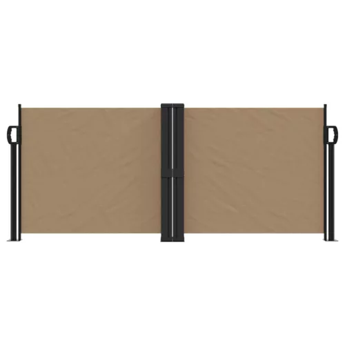 Tópszínű behúzható oldalsó napellenző 100 x 1000 cm