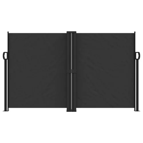 Fekete behúzható oldalsó napellenző 140 x 1000 cm