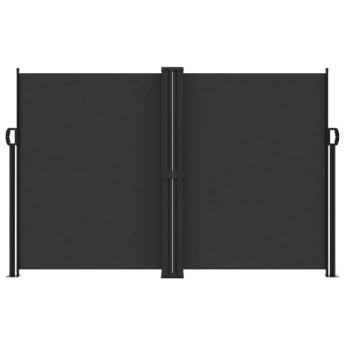 Fekete behúzható oldalsó napellenző 160 x 1000 cm