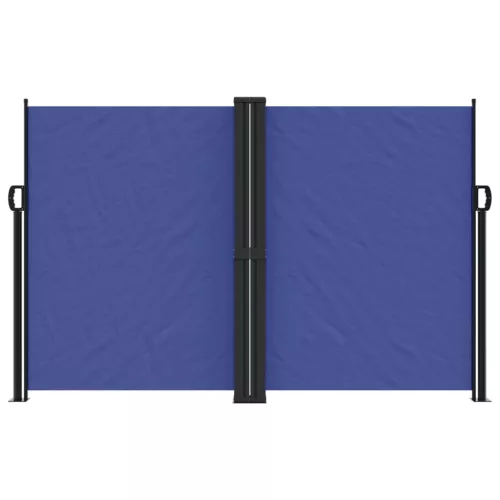Kék behúzható oldalsó napellenző 160x1000 cm