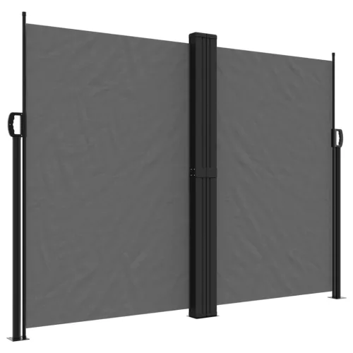 Antracitszürke behúzható oldalsó napellenző 180 x 1000 cm