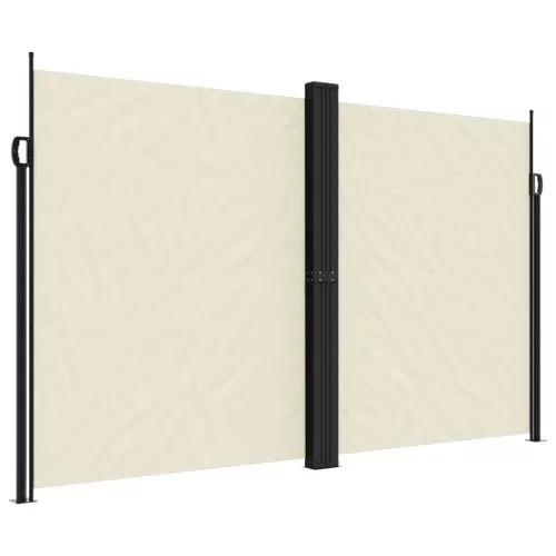 Krémszínű behúzható oldalsó napellenző 200 x 1000 cm