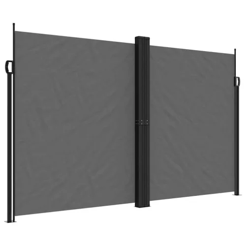 Antracitszürke behúzható oldalsó napellenző 200 x 1000 cm