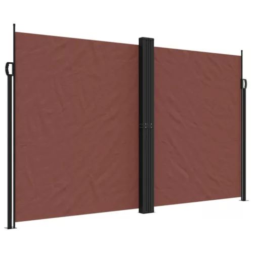 Barna behúzható oldalsó napellenző 200 x 1000 cm
