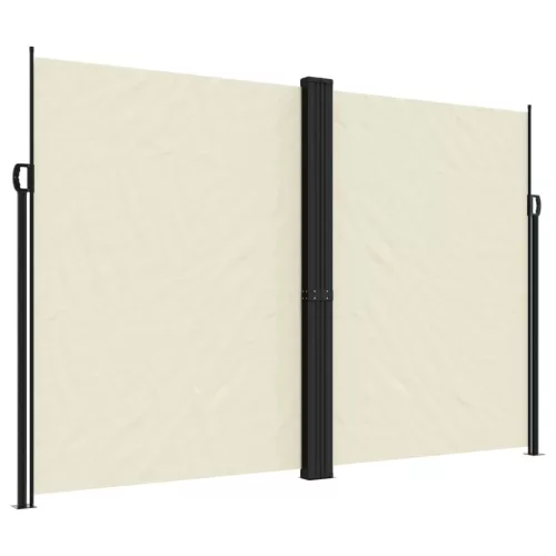 Krémszínű behúzható oldalsó napellenző 220 x 1000 cm