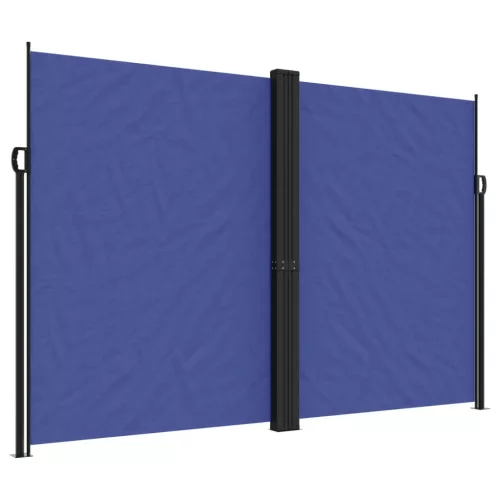 Kék behúzható oldalsó napellenző 220 x 1000 cm
