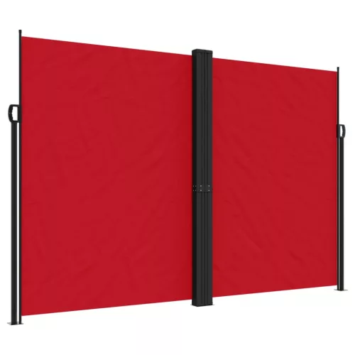 Piros behúzható oldalsó napellenző 220 x 1000 cm