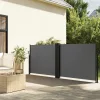 Antracitszürke behúzható oldalsó napellenző 120 x 1000 cm