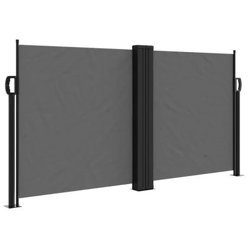 Antracitszürke behúzható oldalsó napellenző 120 x 1000 cm