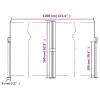Barna behúzható oldalsó napellenző 160 x 1200 cm