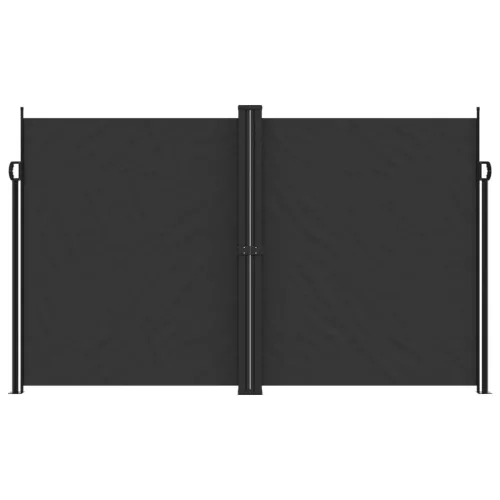 Fekete behúzható oldalsó napellenző 200 x 1200 cm
