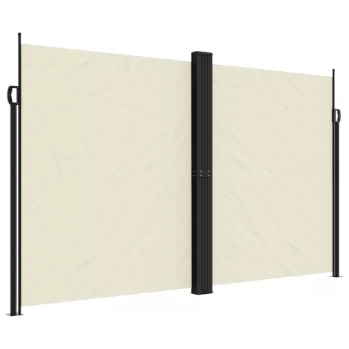 Krémszínű behúzható oldalsó napellenző 200 x 1200 cm