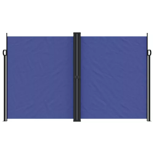 Kék behúzható oldalsó napellenző 200 x 1200 cm