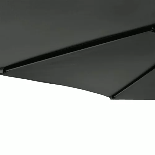 Antracitszürke kerti napernyő acél rúddal 225 x 225 x 212 cm