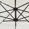 Fehér kerti napernyő acél rúddal 300 x 200 x 250 cm