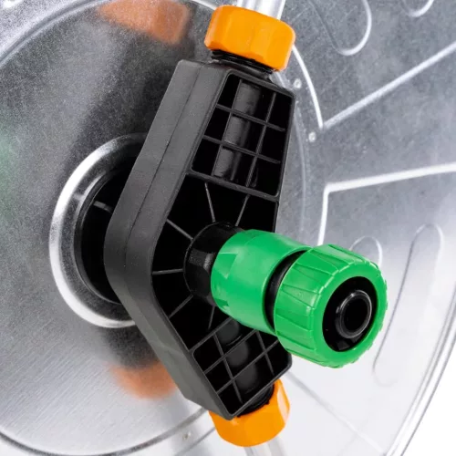 Acél kerekes tömlődob 110 m 1/2"-es vagy 80 m 3/4"-es tömlőhöz