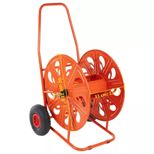 Acél kerekes tömlődob 140 m 3/4"-es tömlőhöz