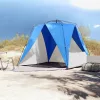 4 személyes azúrkék vízálló felugró strandsátor