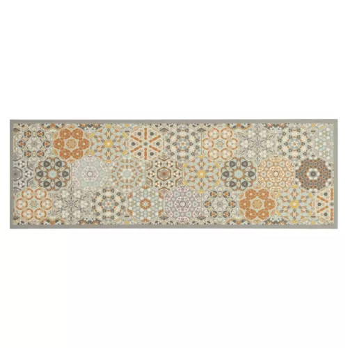 Mosható hatszögletű pasztell bársony konyhaszőnyeg 60x180 cm
