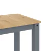 Panama szürke tömör fenyőfa ebédlőasztal 117 x 60 x 75 cm