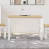 Corona fehér tömör fenyőfa ebédlőasztal 112 x 60 x 75 cm