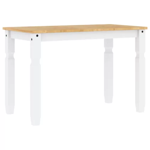 Corona fehér tömör fenyőfa ebédlőasztal 112 x 60 x 75 cm