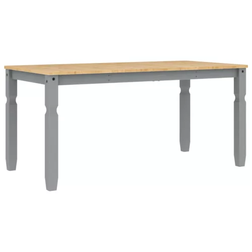 Corona szürke tömör fenyőfa ebédlőasztal 160 x 80 x 75 cm