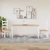 Corona fehér tömör fenyőfa ebédlőasztal 160 x 80 x 75 cm