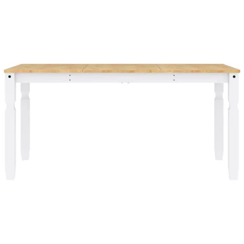 Corona fehér tömör fenyőfa ebédlőasztal 160 x 80 x 75 cm