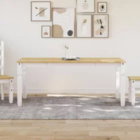   Corona fehér tömör fenyőfa ebédlőasztal 180 x 90 x 75 cm