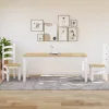 Corona fehér tömör fenyőfa ebédlőasztal 180 x 90 x 75 cm