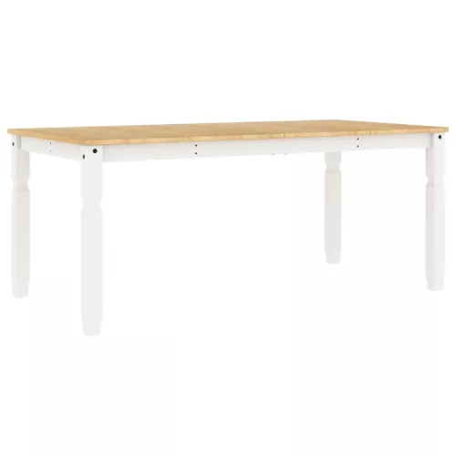 Corona fehér tömör fenyőfa ebédlőasztal 180 x 90 x 75 cm