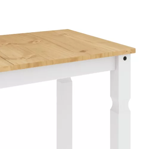 Corona fehér tömör fenyőfa ebédlőasztal 180 x 90 x 75 cm