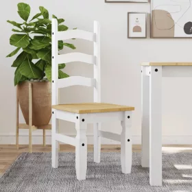   Corona 2 db fehér tömör fenyőfa étkezőszék 42 x 47 x 107 cm