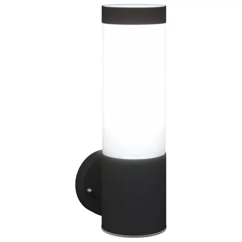 Kültéri fali lámpa Fekete 12 x 7.5 x 27 cm Rozsdamentes acél