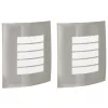 Kültéri Fali Lámpák 2 pcs Ezüst 23.5 x 10.5 x 26 cm