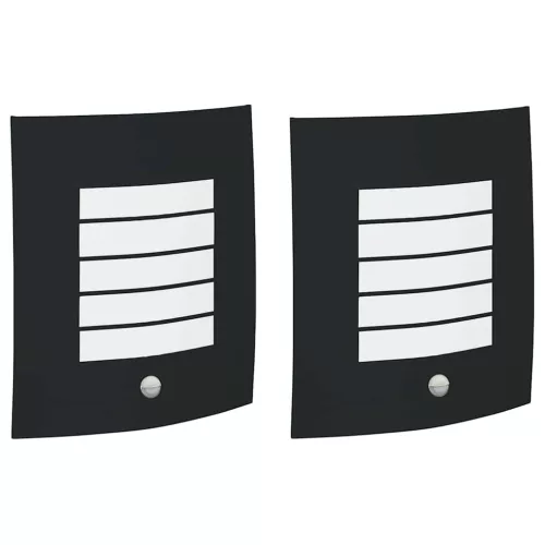 Kültéri Fali Lámpák 2 pcs Fekete 23.5 x 10.5 x 26 cm